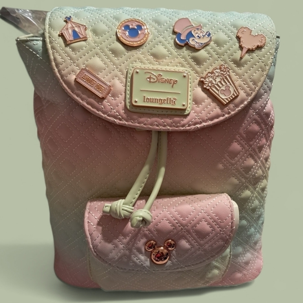 New With Tags Loungefly Disney Mickey Mouse Fair Mini Backpack - Picture 2 of 4